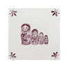 Matryoshka Dolls Delft Tile