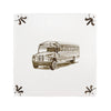 School Bus Delft Tile