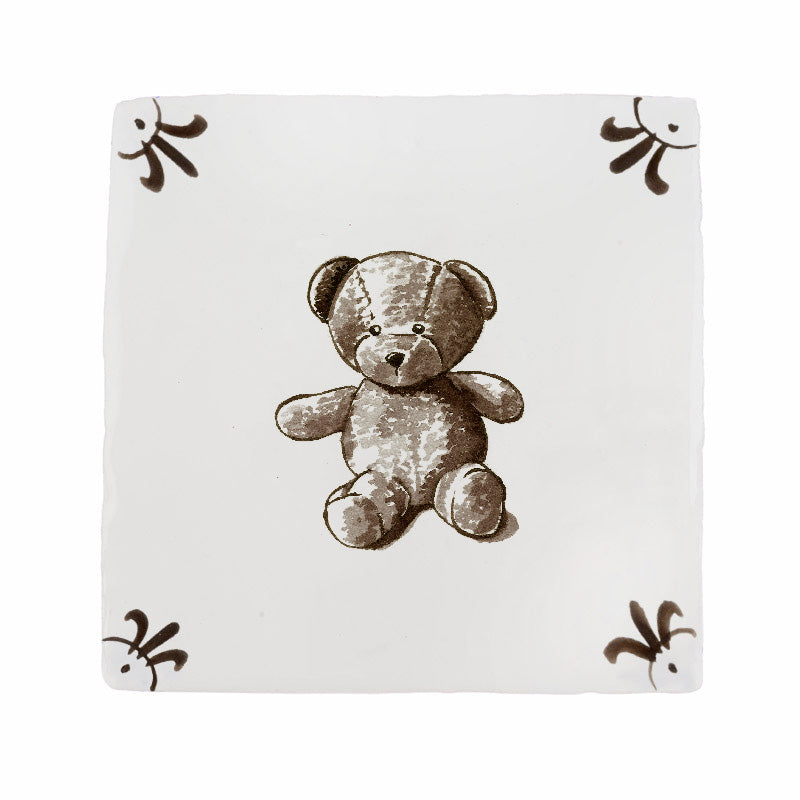 Teddy Bear Delft Tile