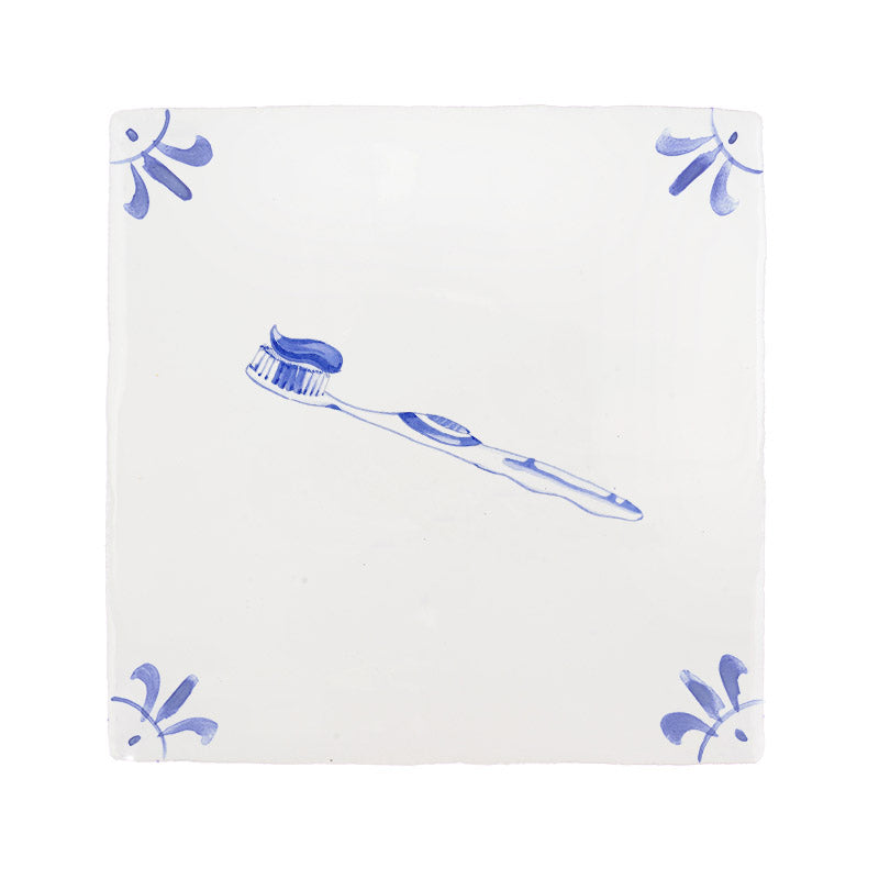 Toothbrush Delft Tile