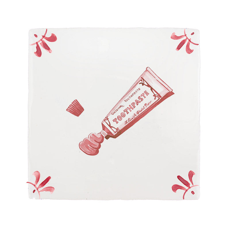 Toothpaste Delft Tile