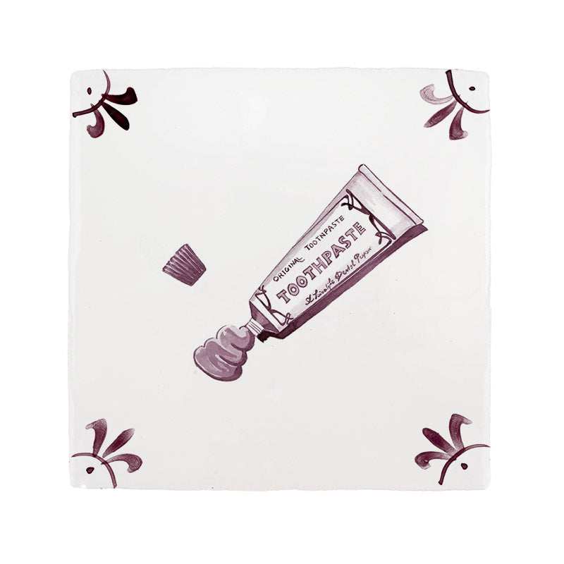 Toothpaste Delft Tile