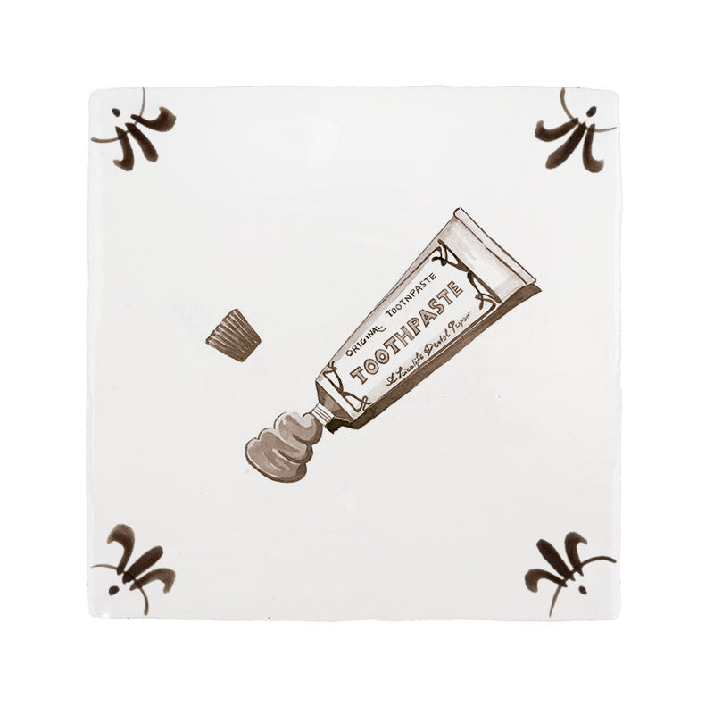 Toothpaste Delft Tile