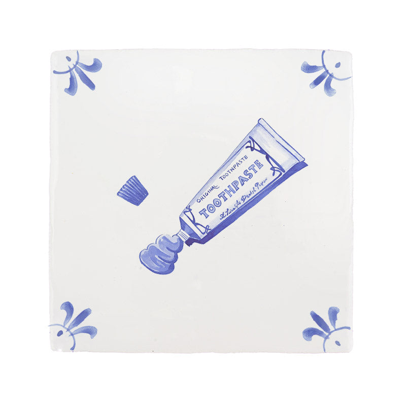Toothpaste Delft Tile