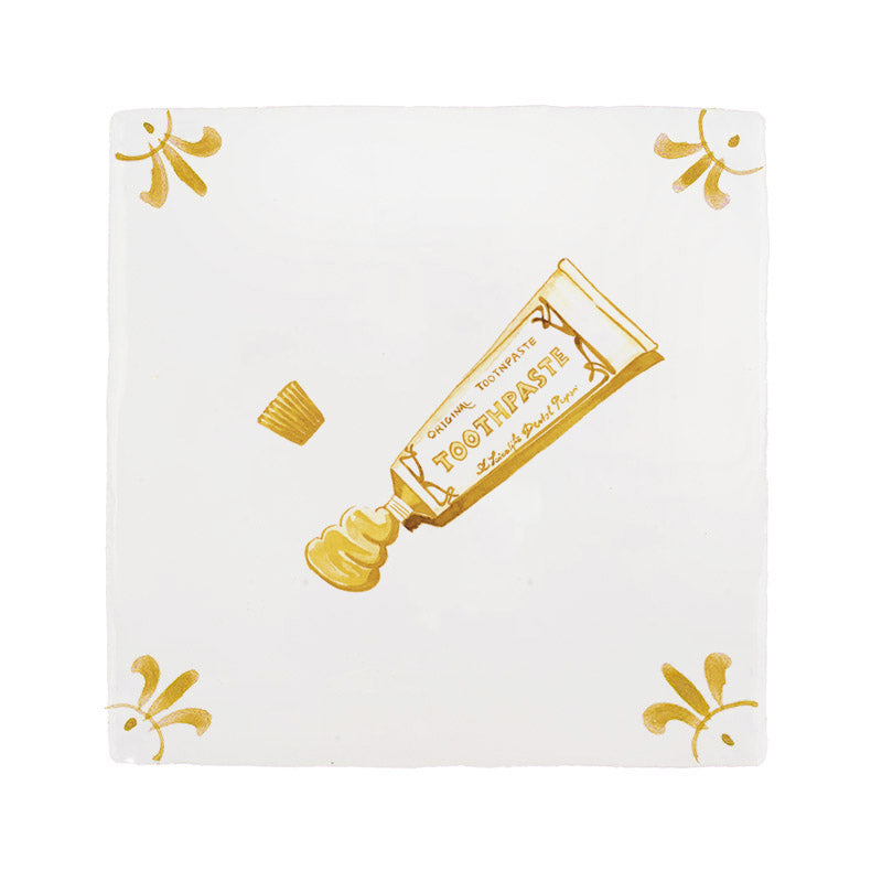 Toothpaste Delft Tile