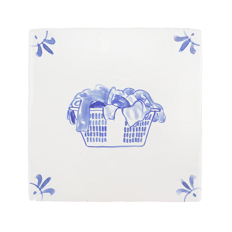 Washing Basket Delft Tile