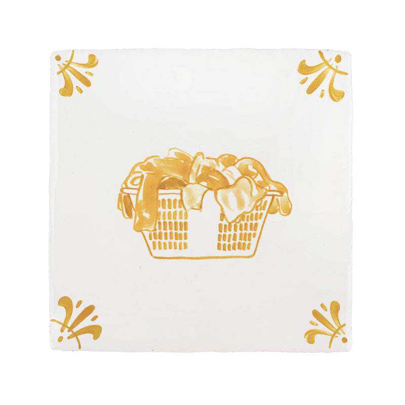 Washing Basket Delft Tile