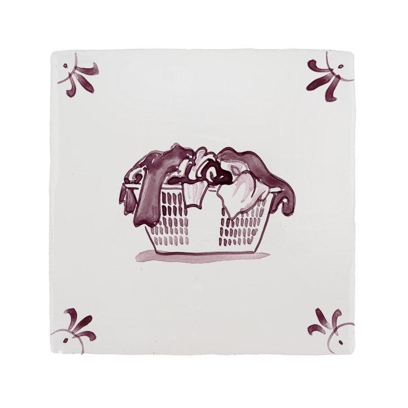 Washing Basket Delft Tile