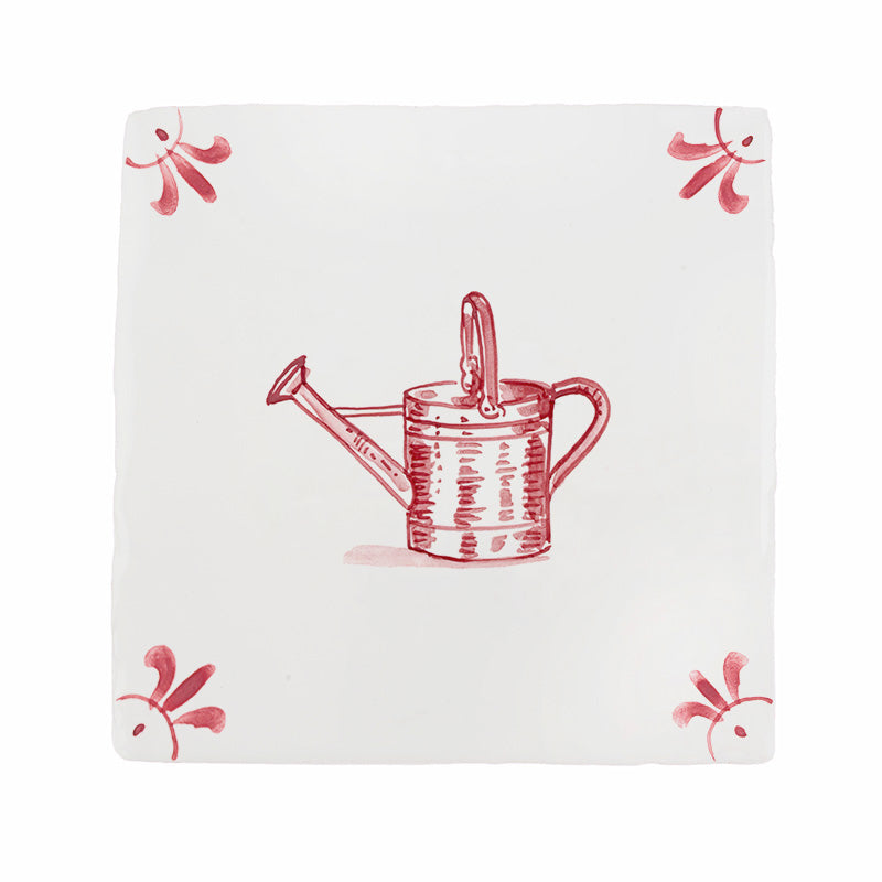 Watering Can Delft Tile