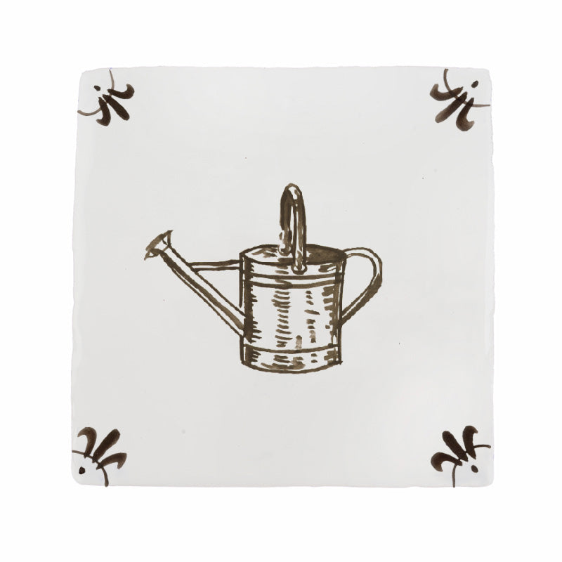 Watering Can Delft Tile
